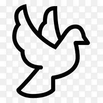 鸽子作为符号计算机图标剪贴画符号
