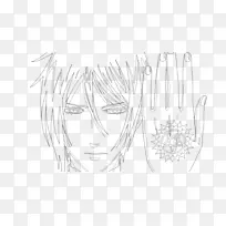 白线艺术素描设计