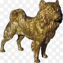 犬种铜像-狗