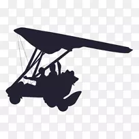 固定翼飞机轮廓飞机飞行滑翔伞轮廓