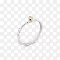 订婚戒指银金钻石戒指