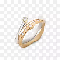 婚戒订婚białe złoto-戒指
