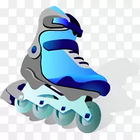 轮滑滚轴溜冰鞋线内溜冰鞋剪贴画滚轴溜冰鞋
