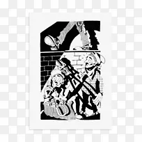 人类行为海报版画白嘘