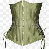 紧身衣绿色基础服装白色黑