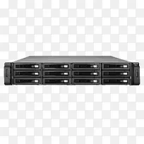 串行连接SCSI网络存储系统19英寸机架QNAP系统公司。RAID