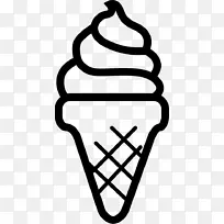 冰淇淋圆锥形圣代奶昔软质冰淇淋