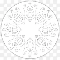 白线艺术字体-空间图案