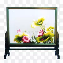 花卉设计电视机切花画框.设计