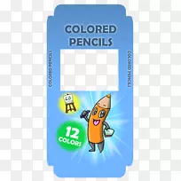 彩色铅笔和铅笔盒