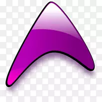 电脑图标箭头夹艺术图标粉红色紫色