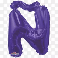 字母洋红玩具气球-紫色