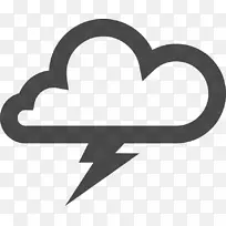 雷雨电脑图标云符号-雨或晴