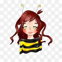 蜜蜂画扇子艺术-美丽的蜜蜂