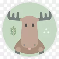 驼鹿-驯鹿