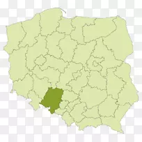 波兰行政区划īvi teritoriālais iedalījum-map