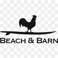 斯科特农场和家庭公鸡家禽标志-冲浪海滩