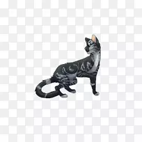 胡须猫动物雕像尾猫
