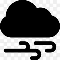 计算机图标风符号云气象学.风