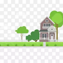 物业住宅小区能源卡通-房屋销售