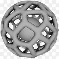 Wilfrid Laurier Voronoi图几何图形圆圈的球体雕像.无花果印刷
