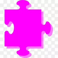 拼图紫色粉红剪贴画.紫色
