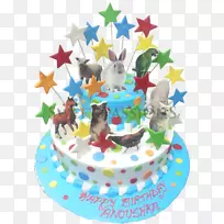 生日蛋糕托蛋糕装饰糖糊-动物生日