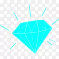 蓝色钻石绿松石剪贴画-钻石