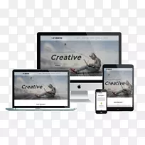 响应式网页设计WordPress网页模板系统Joomla-Creativecv