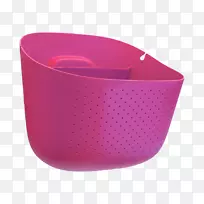 塑料粉红m碗-设计