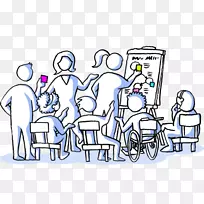 会议小组绘画剪贴画-会议