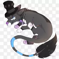 猫画艺术蜡笔画-猫