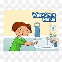 生儿童洗手清洁-儿童