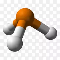 磷化氢球棒模型氨分子模型弯曲分子几何
