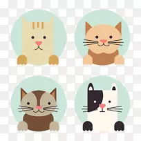 胡须，猫，狗，剪贴画-小猫