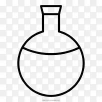 圆底烧瓶实验室烧瓶绘制着色书巴朗德芬多查托-万圣节