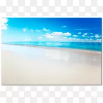 加勒比海海岸海滩绿松石天空