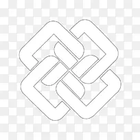 白色材料线艺术设计