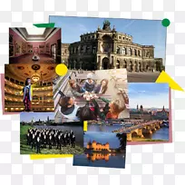 SEMPOPER：EIN spaziergang durch haus和geschichte广告拼贴文字旅游-德累斯顿瓷器