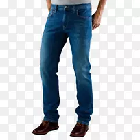 牛仔裤牛仔莱维·施特劳斯公司修身裤服-健身男