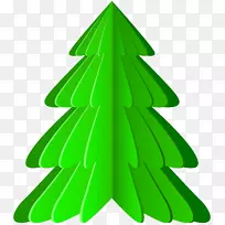 杉木圣诞树装饰云杉剪贴画-圣诞树