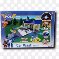 洗车玩具警车游戏-机器人车