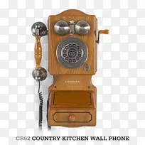 克罗斯利302克罗斯利cr92电话移动电话旋转拨号-厨房墙