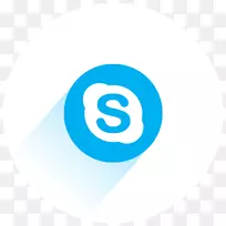 商业计算机图标的skype手机.skype