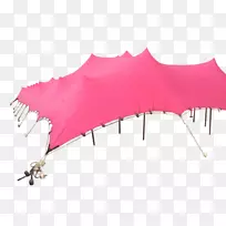 粉红色m伞式帐篷