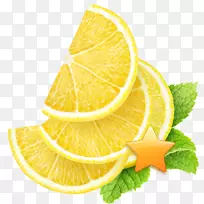 柠檬-酸橙饮料切片水果-柠檬