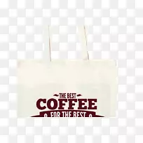 手提包咖啡购物袋和手推车小睡-咖啡