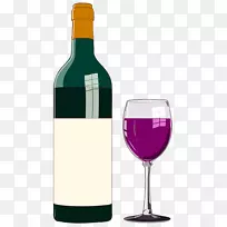 葡萄酒玻璃瓶波尔多葡萄酒剪辑艺术-葡萄酒