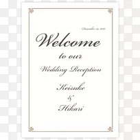 ウェルカムボード婚礼模板阿贝尔微软Excel-欢迎参加婚礼。