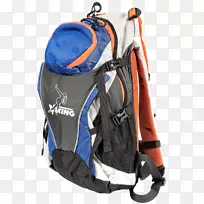 背包，蓝色袋，直线溜冰，电动滑梯-背包